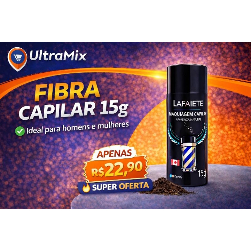 Pote Fibra Capilar 15G Pó Lafaiete | Disfarça Calvície Refil Cobre Falhas Preenchimentos Cabelos fio em Oferta na Shopee