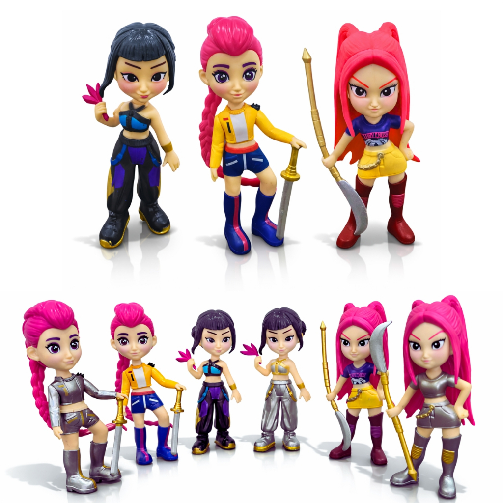 Boneca Miniatura Inspiradas Guerreiras K-Pop Grupo Meninas Figura de Ação Rumi Mira Zoey