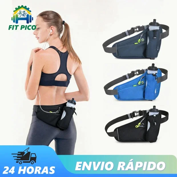Pochete Esportiva Corrida Telefone Móvel Com Porta Garrafas De Água Para Caminhadas Ciclismo — imagem 1