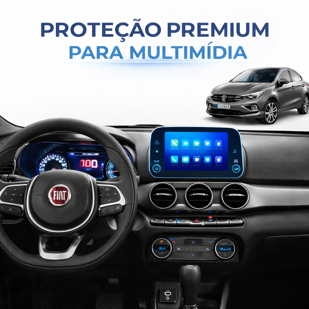 Película Automotiva Para Central Multimídia Anti Risco Carro Fiat Cronos Argo