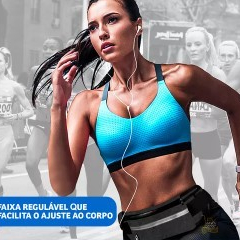 Bolsa Pochete Colorida Unissex Esportiva Sem Volume Compacta Leve impermeável porta celular porta garrafa