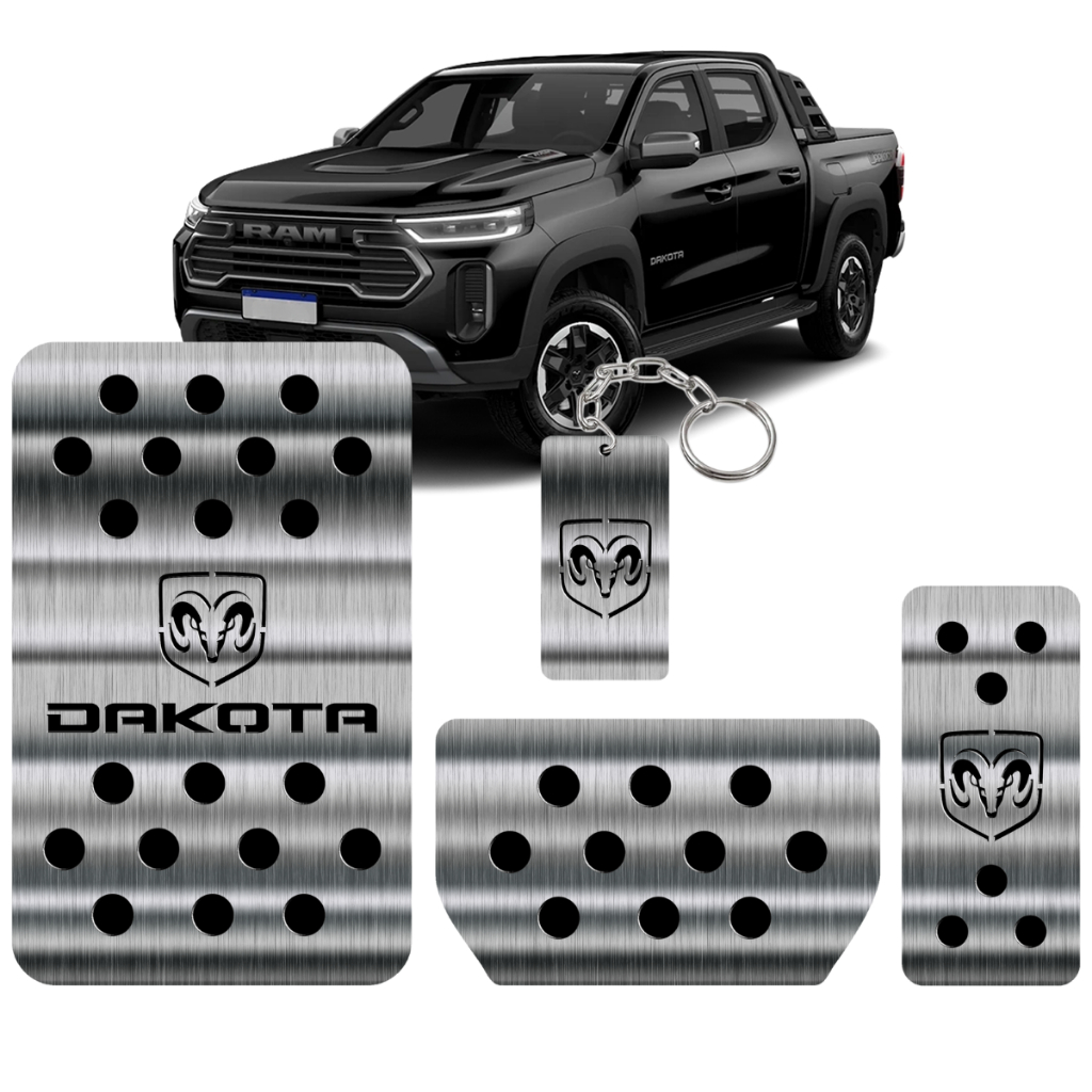 Pedaleira Descanso de pé Aço Inox Premium Ram Dakota