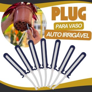 Kit 3/24 Plug Autoirrigável Raiz Condutor De Umidade Para Vaso e Planta Regador Automático Auto Irrigavel Vaso Raiz