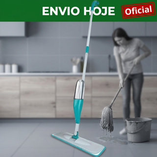 Mop Spray PRO Magico Com Reservatorio Rodo De Limpeza Refil Microfibra em Oferta na Shopee