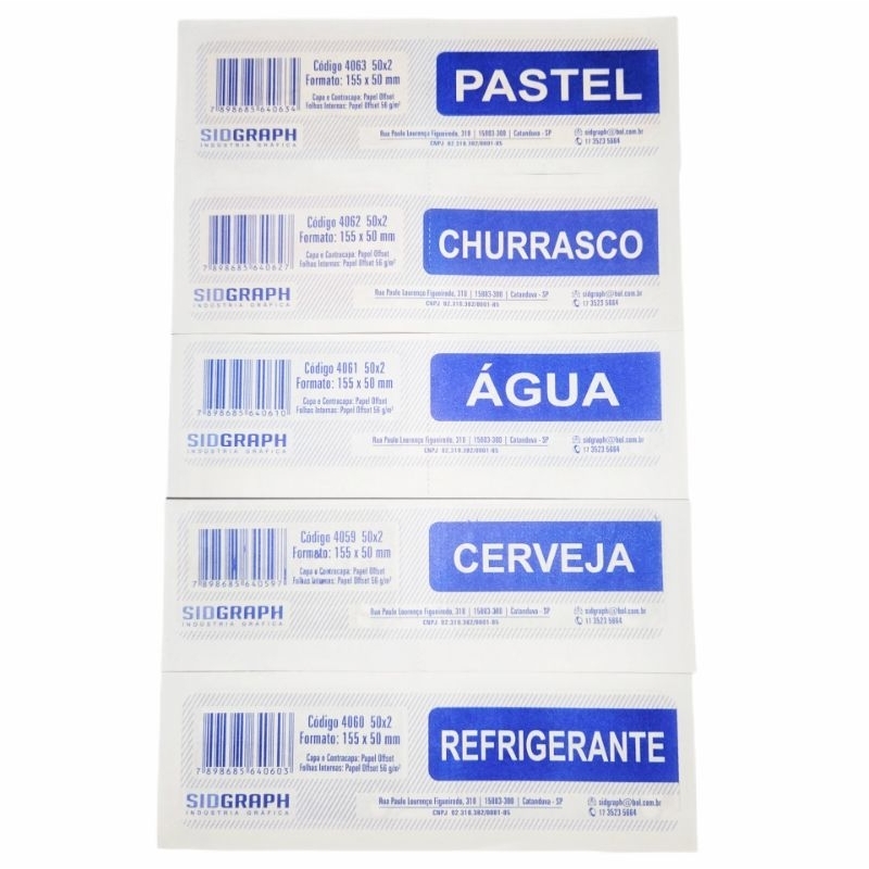 Ficha para Controle/Consumo - Festa Junina/Quermesse/Eventos - Sidgraph de 100 a 1000 Fichas