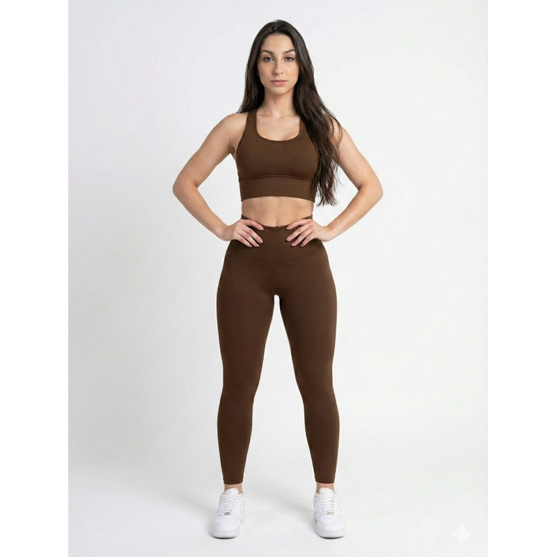 kit 3 Conjunto Legging e top para Academia Feminina Esportiva Modeladora
