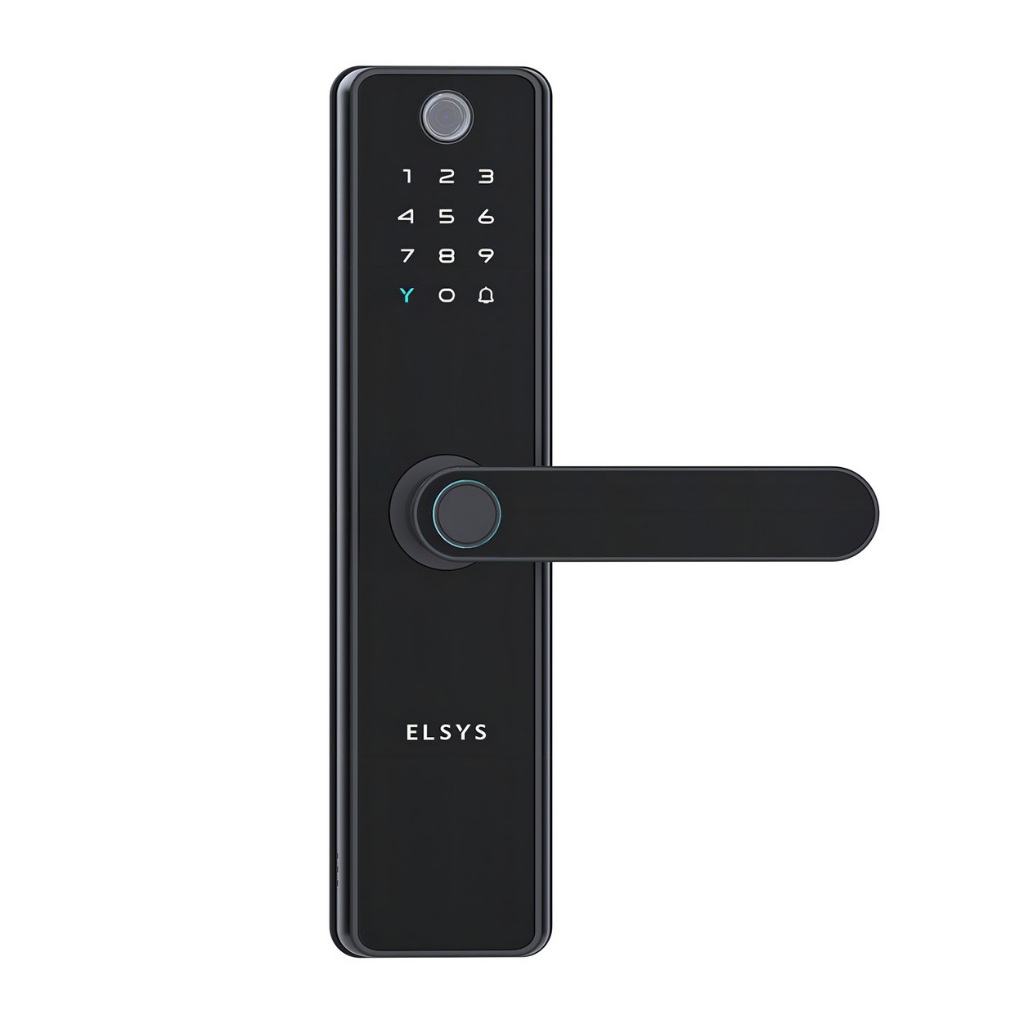 Fechadura Eletrônica Inteligente Digital Elsys DE5100I SAX Com Câmera Wi-Fi Biometria App Casa+ IP55