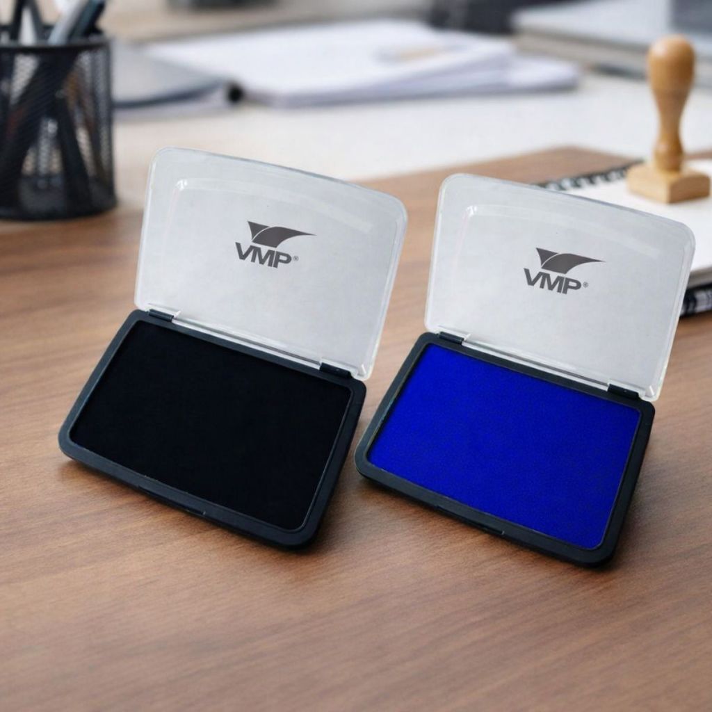 Almofada Para Carimbo N.4 Tinta Azul Vermelho Almofada Escritório Office Almofada Carimbeira VMP em Oferta na Shopee