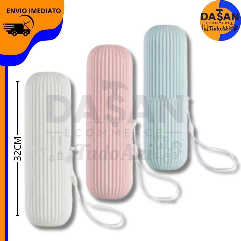 Estojo De Escova De Dentes Portátil De Viagem Organizador Caneca de água + Escola