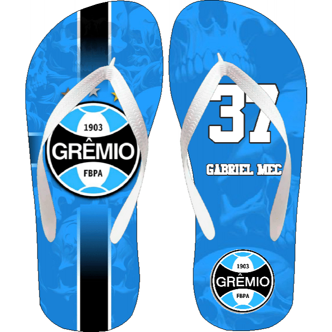 Chinelo Do Gremio/Sandalia/Chinela Time Futebol Personalizado/Masculinos Femininos Adulto/Infantil