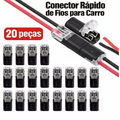 Conector Elétrico À Prova D'água 2 Pinos Para Carro Com Terminais Automotivos Cabo e Fio
