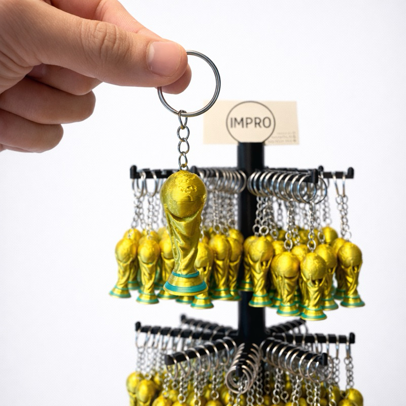 Kit Chaveiros Taça Copa do Mundo 2026 Troféu Futebol