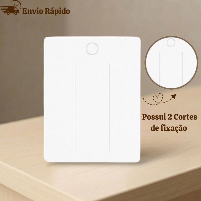 200 CARTELAS PARA LAÇOS, PRESILHAS E BICOS DE PATO – TAG EMBALAGEM EM PAPEL RESISTENTE DUPLEX 250G em Oferta na Shopee