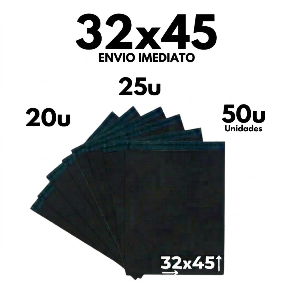 Kit 50 Envelope De Segurança Embalagem Envio Tamanho 32x45 Correios 20, 25 50 unidades
