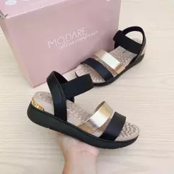 Sandália Papete Feminina Modare Casual Confortável Acolchoada Elástico Palmilha Reflex Sense