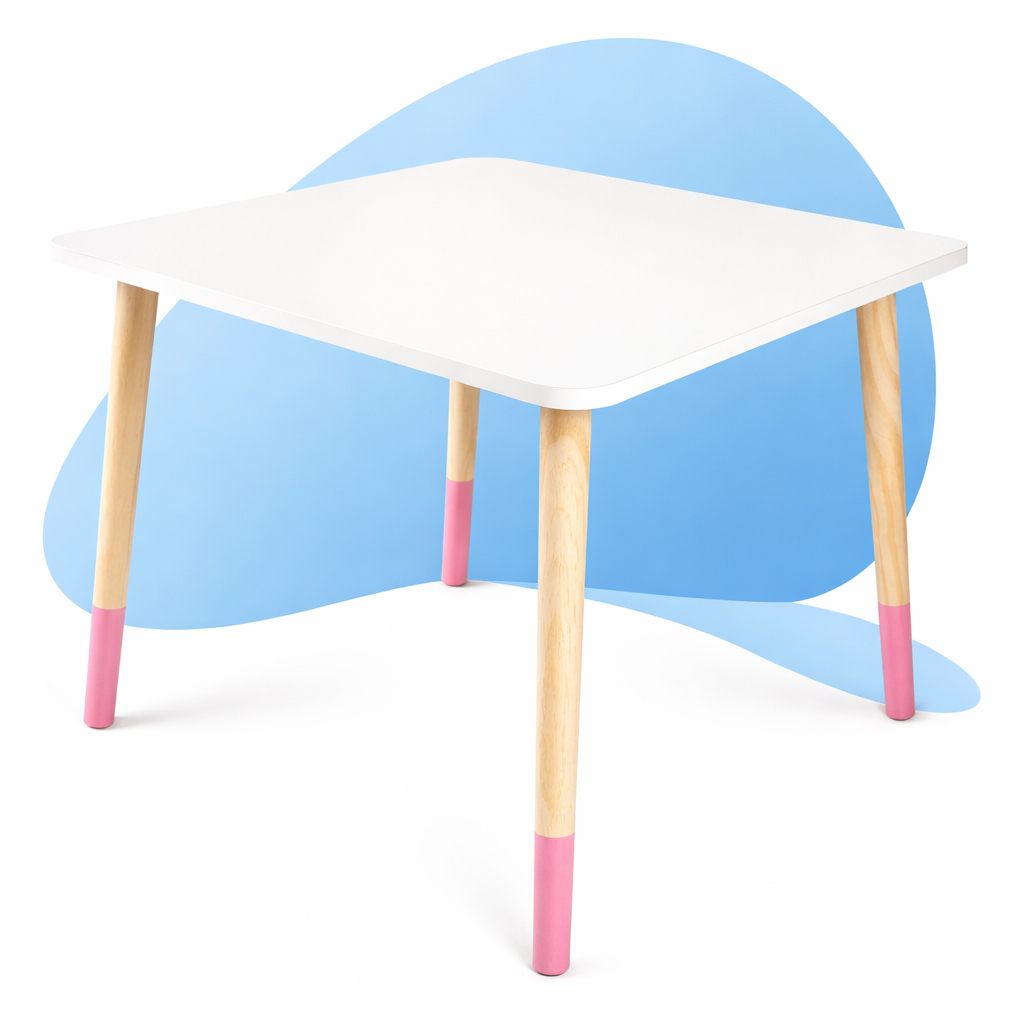 Mesa Infantil Madeira Pinos Pedagógico Criança Mobiliário Quarto Montessori Kit Livro Educativo