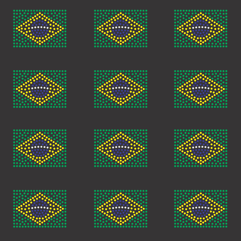 Aplique Bandeira do Brasil Termocolante Patch Bordado Cartela 15 Unidades