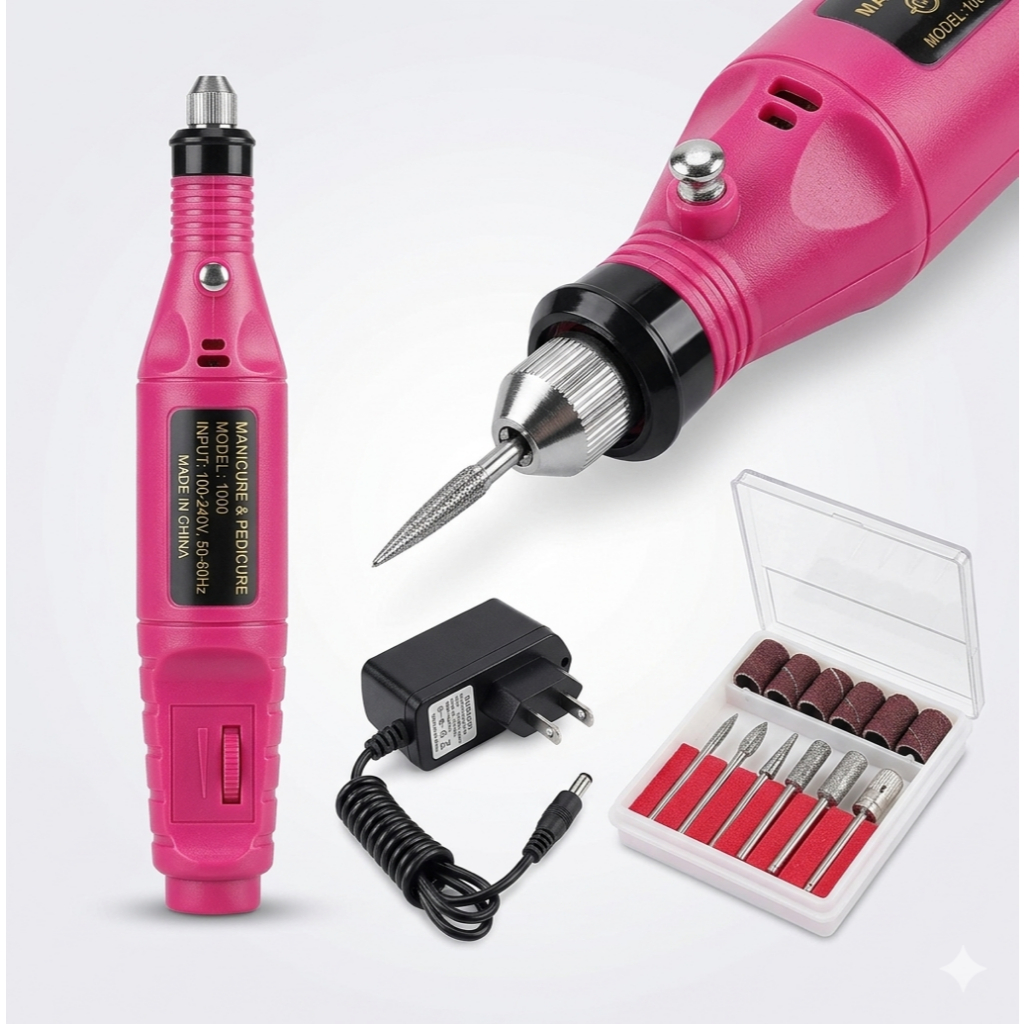 Lixadeira Elétrica Caneta Rosinha Profissional Bivolt p/ Unhas – Motor Rosa em Oferta na Shopee