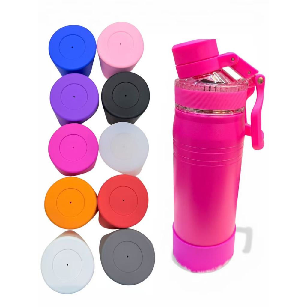 Capa Para Copo Garrafa Térmica Protetor de Borracha Silicone  Tamanho 7,5cm