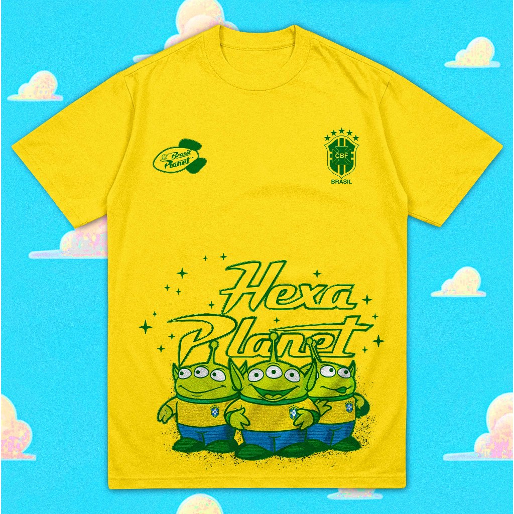 Camiseta Basica Camisa Aliens TOY STORY streetwear Edição Ilimitada Copa Do Mundo Brasil