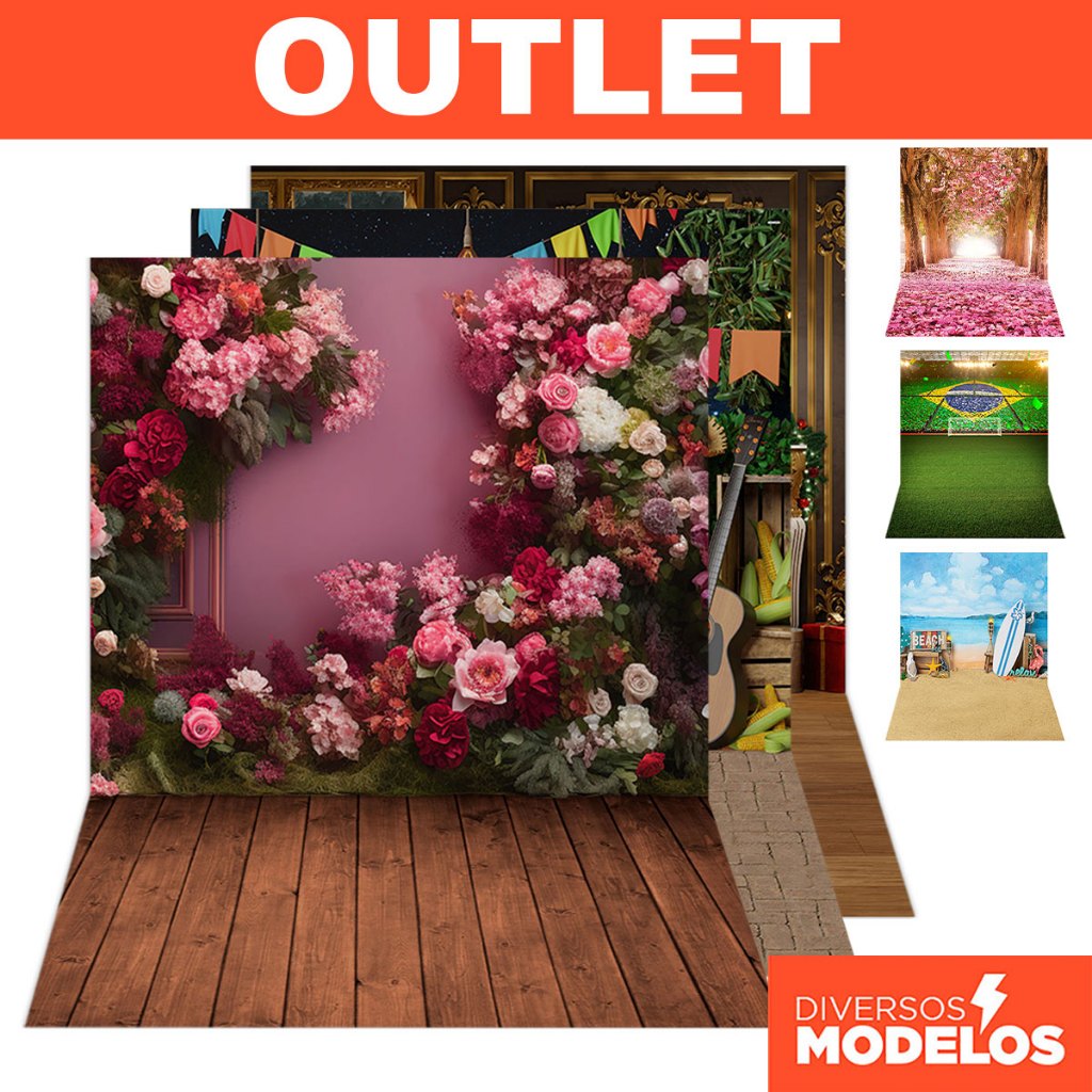 Fundo Fotográfico 1,50x2,20m Cenário Painel Sublimado Em Tecido - OUTLET