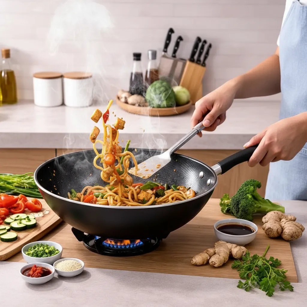 Imagem 🍳🔥Frigideira Premium Wok Profissional Antiaderente 34cm! 🥢✨