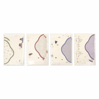 Kit Papel de Carta Estético Minimalista 6 Papéis + 3 Envelopes | Letter Set Kawaii em Oferta na Shopee