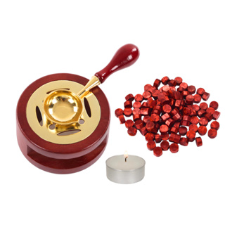 Aquecedor, Forninho Para Cera Sinete Selo + Colher + 100 Ceras em Oferta na Shopee