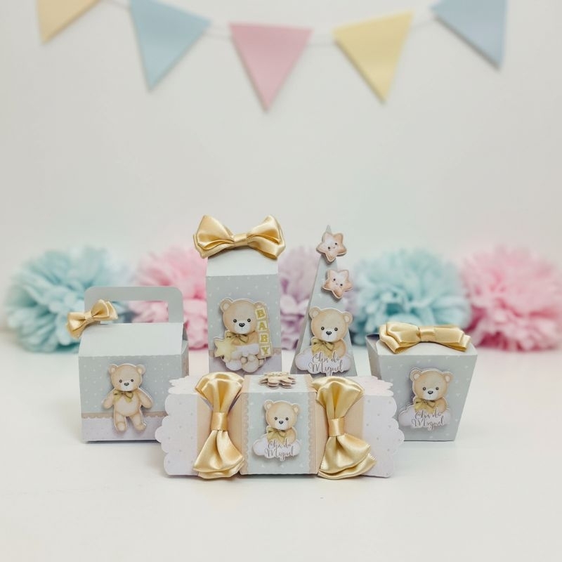 Kit festa infantil PEGUE E MONTE - Tema Chá de bebê menino - Lembrancinha personalizada - Festa infantil.