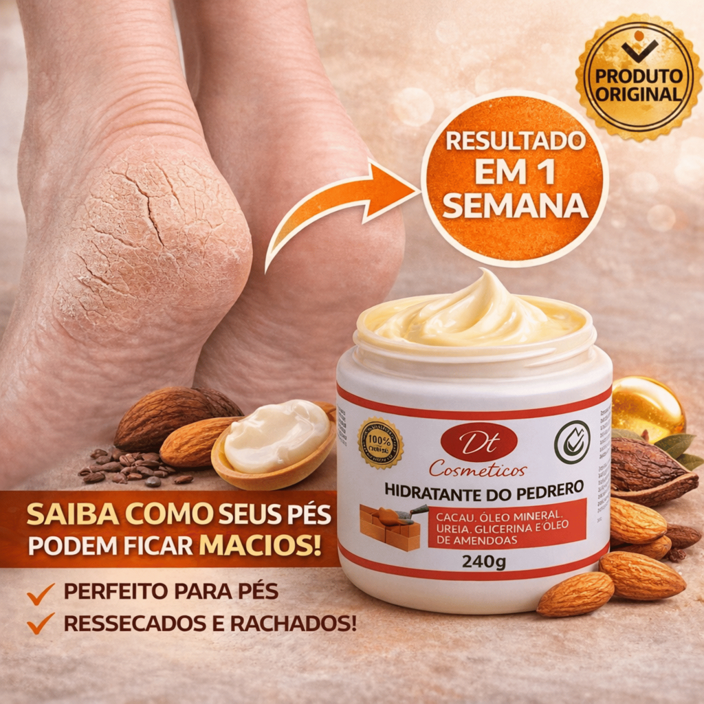 Creme de Ureia Para Pés Ressecados Com Ureia Hidratante do Pedreiro Resultados Imediatos