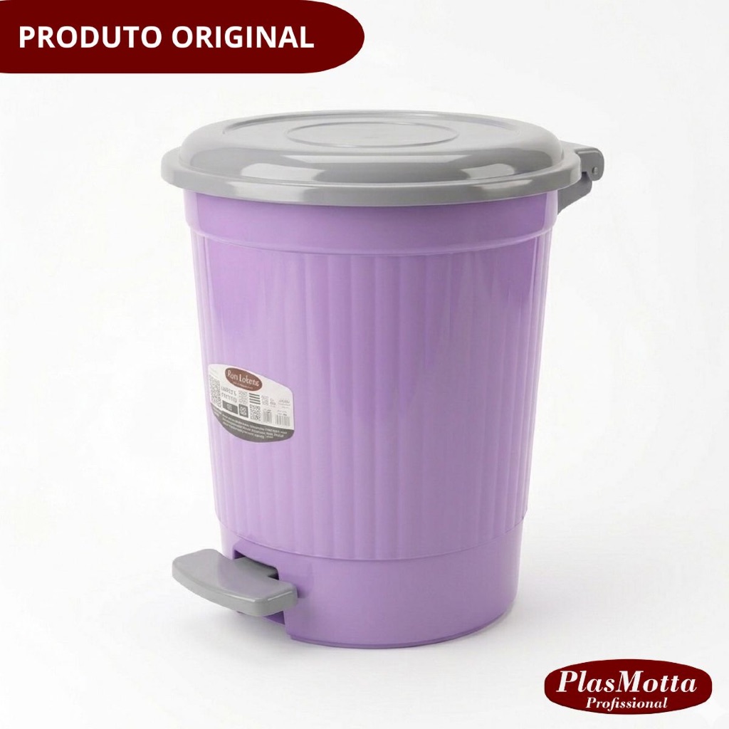 Lixeira Pedal Redonda 7 Litros Plástico Resistente Cesto Lixo Tampa Multiuso Cozinha Banheiro em Oferta na Shopee