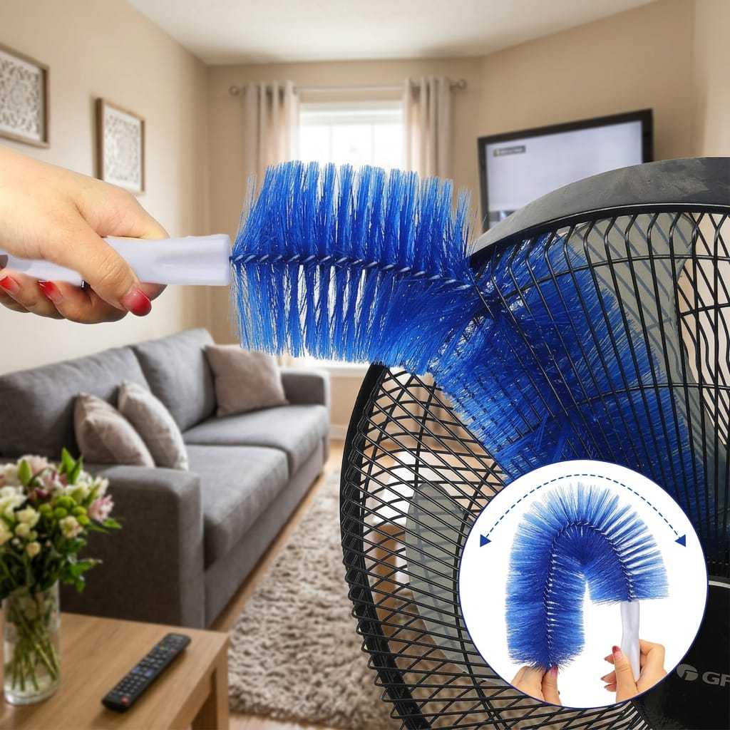 Imagem Escova De Ventilador Flexível Microfibra Removedor De Poeira Doméstica Limpeza Dobrável Ar Condicionado Obturador