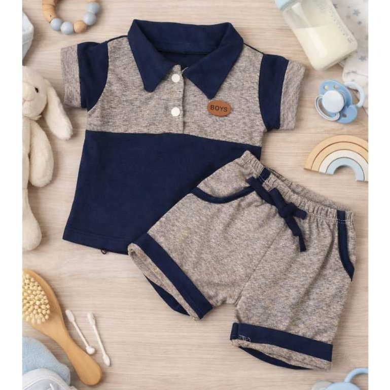 Conjunto Bebê Mauricinho Menino Camisa Polo + Short Social Bebê Luxo 2 a 4 Meses em Oferta na Shopee