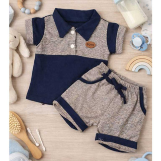 Conjunto Bebê Mauricinho Menino Camisa Polo + Short Social Bebê Luxo 2 a 4 Meses em Oferta na Shopee
