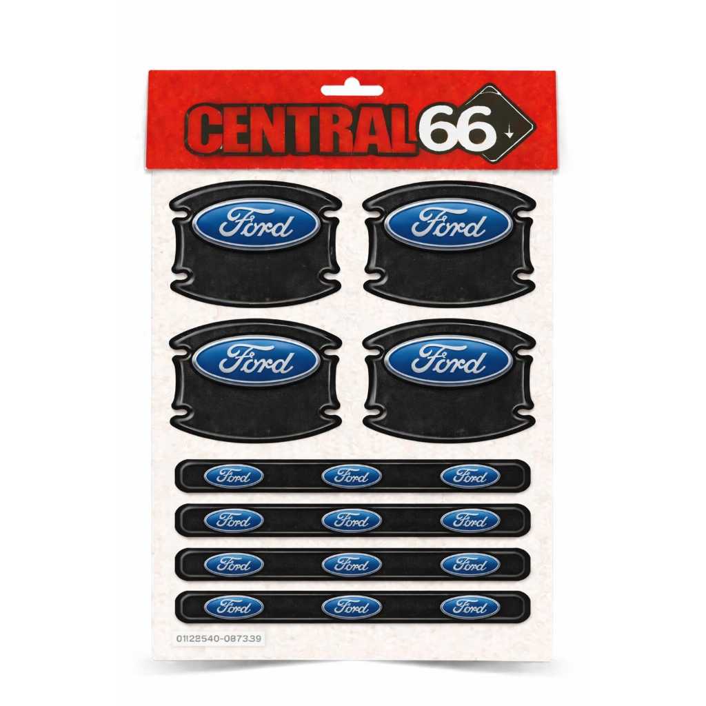 Kit Adesivos Proteção Maçaneta 4 Portas Ford Fusion Preto Resinado
