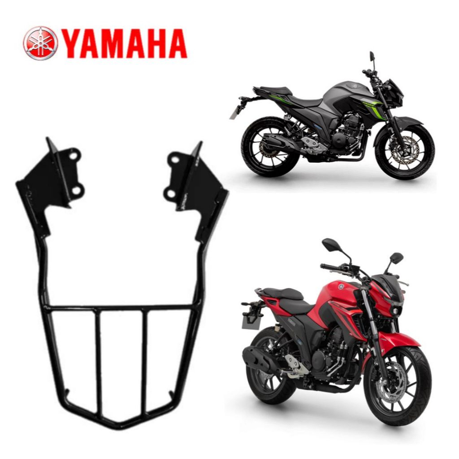 Suporte P/ Bau Bagageiro Grelha Churrasqueira FAZER FZ25 MODELO 18/25 PRETO (MACICO)