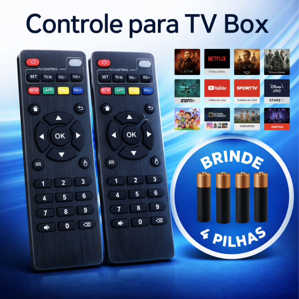 kit 1 - 2 e 3 Controle Remoto Para Tv Botões Inteligentes Box Aparelho Completo Com Pilhas em Oferta na Shopee