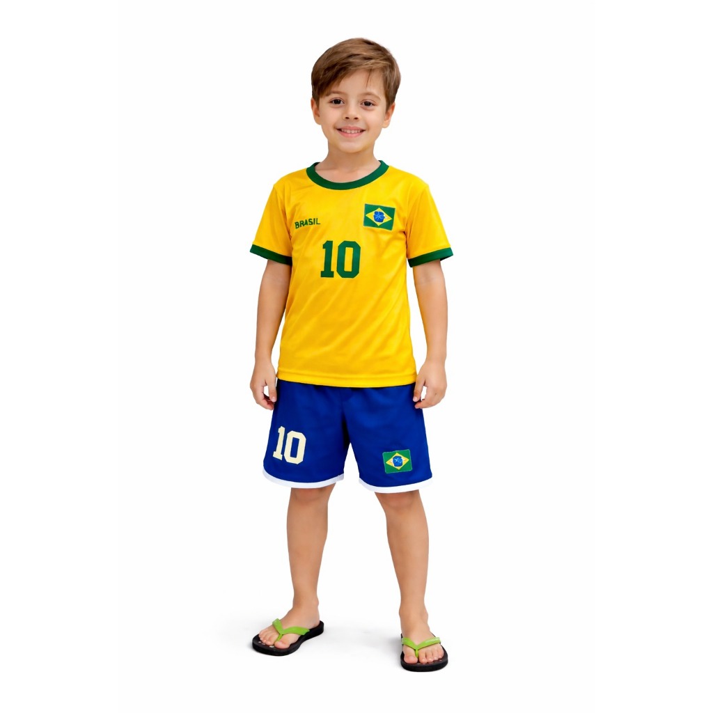 Kit  seleção do brasil sendo 1 camiseta e 1 short
