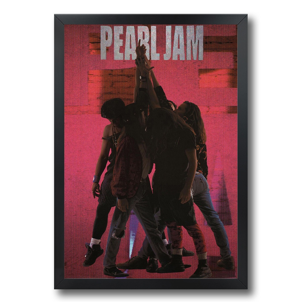 Quadro com Moldura Pearl Jam Eddie Vedder Alive Jeremy Premium Pôster