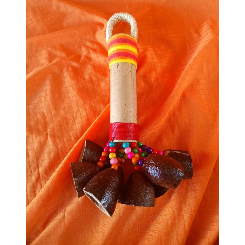 Chocalho Bambu Jatobá P Percussão Contação de Historias Musicoterapia Musicalização Infantil