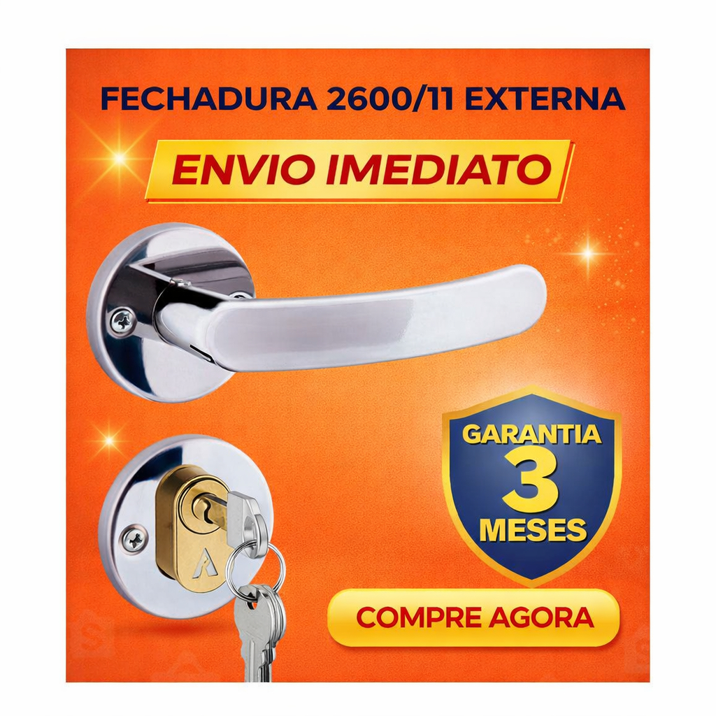 fechadura porta de madeira aliança 2600/11 externa Premium