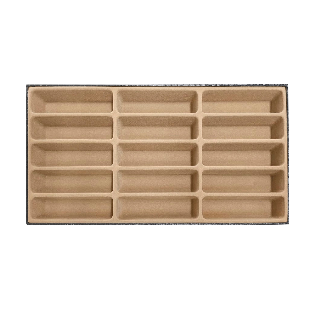 Bandeja Organizadora para 15  Óculos Preto com Interno Aveludado Bege em Oferta na Shopee