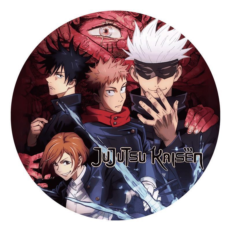 PAINEL DE FESTA INFANTIL REDONDO - JUJUTSU KAIZEN em Oferta na Shopee