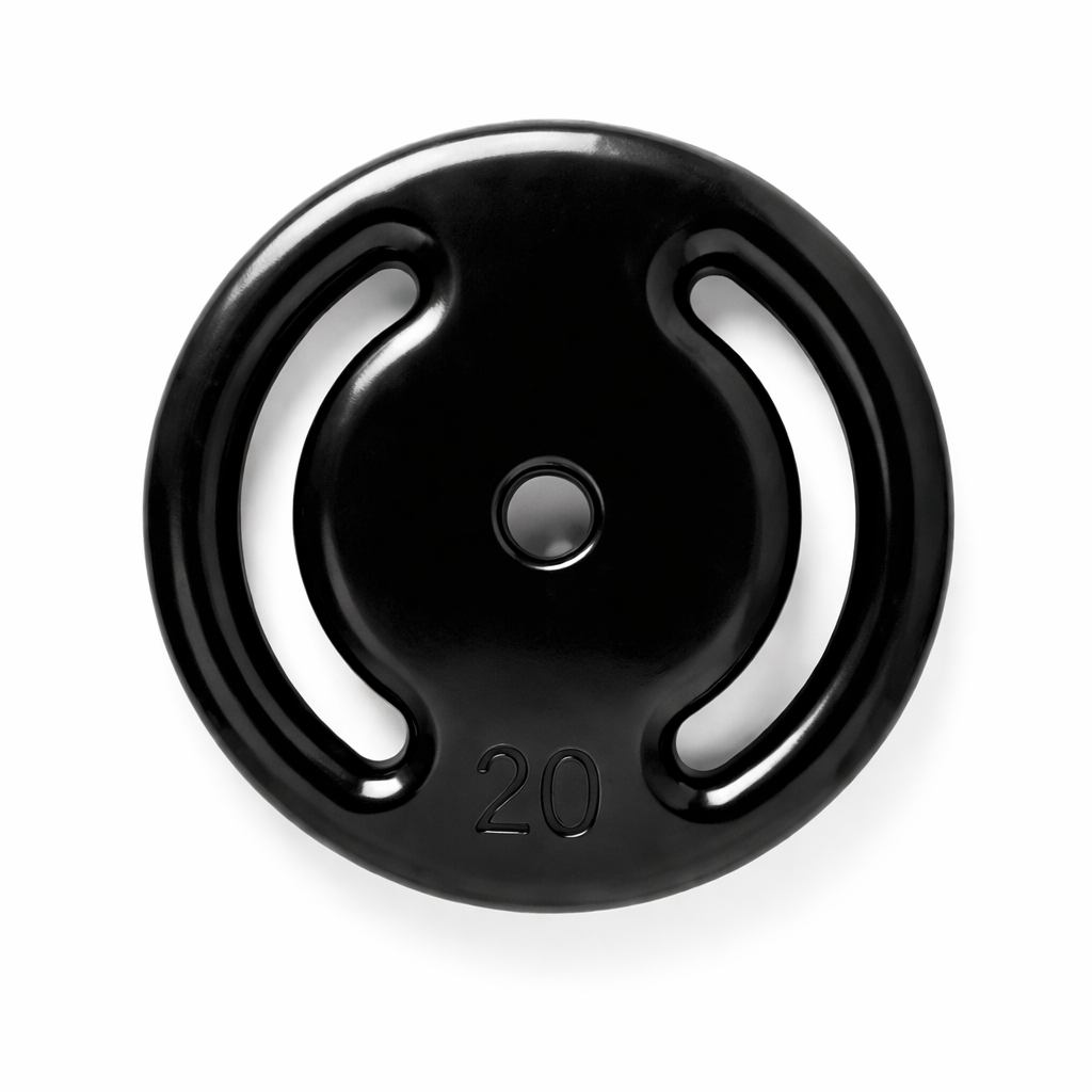 ANILHA 20KG FERRO EMBORRACHADO PESO ACADEMIA MUSCULAÇÃO BARRA FITNESS TREINO FUNCIONAL PILATES FISIOTERAPIA