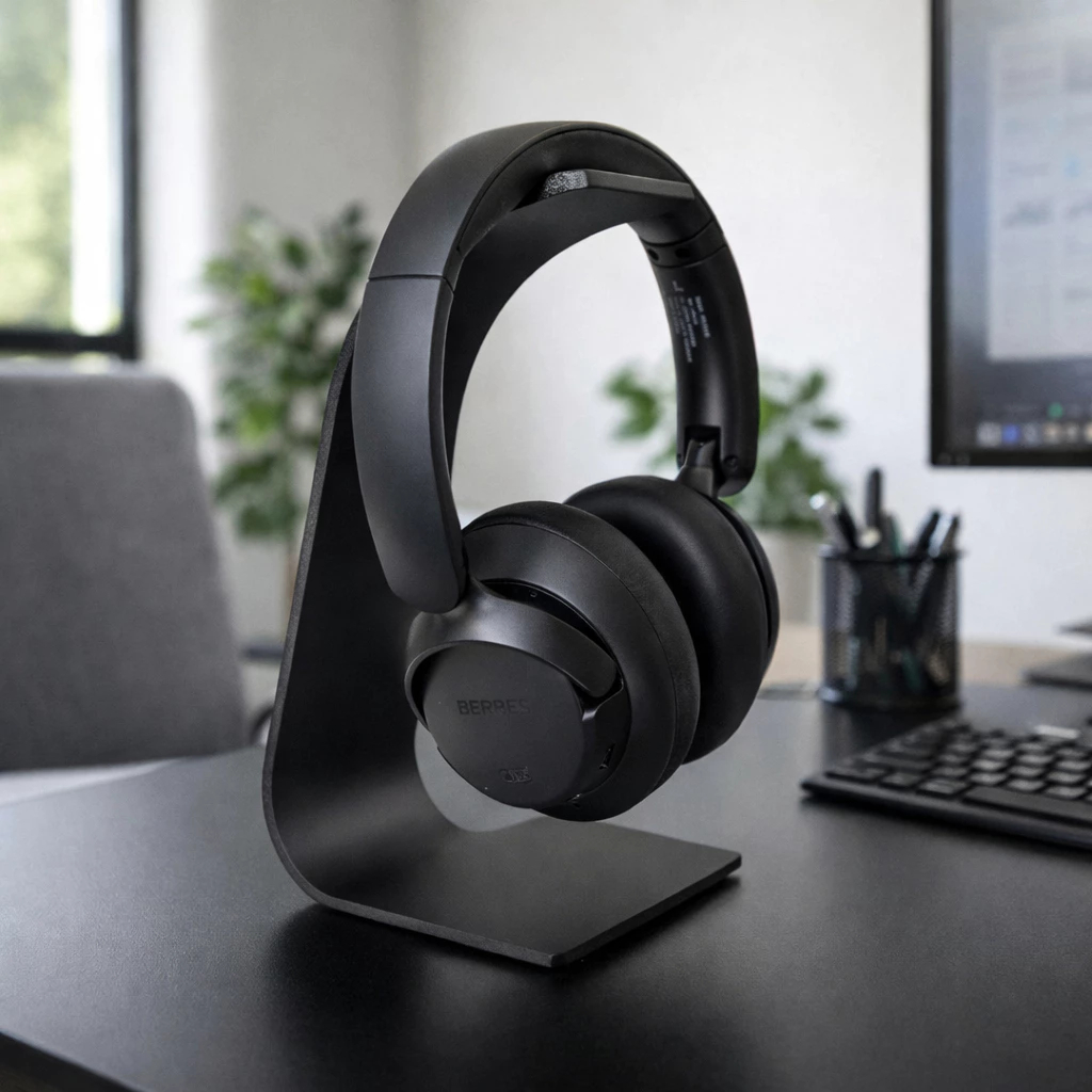 Suporte para Headset Gamer e Home Office | Organizador de Mesa Ergonômico | Base Antiderrapante