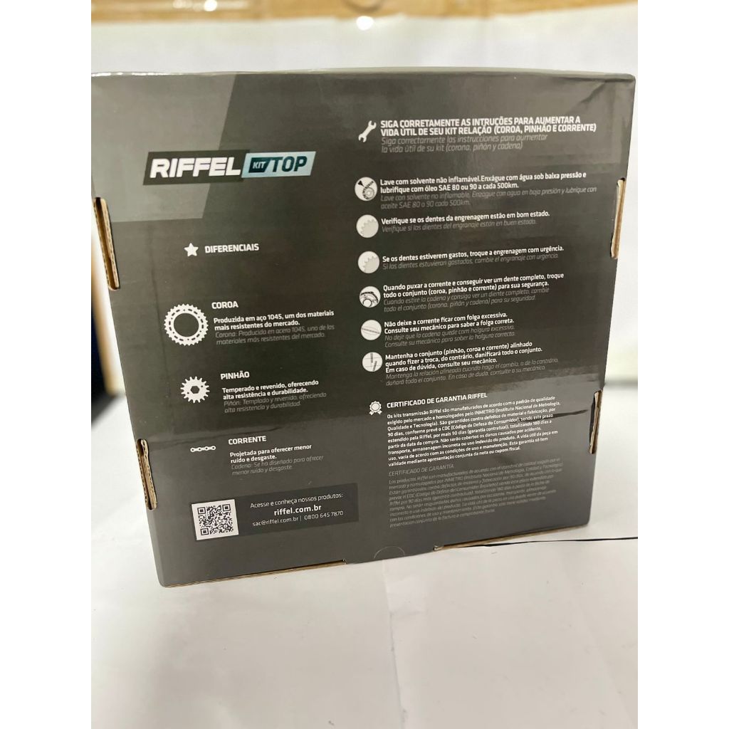 Detalhes do Kit Relação Moto Honda Xre 190 2016 A 2023 Original Riffel COD:91190
