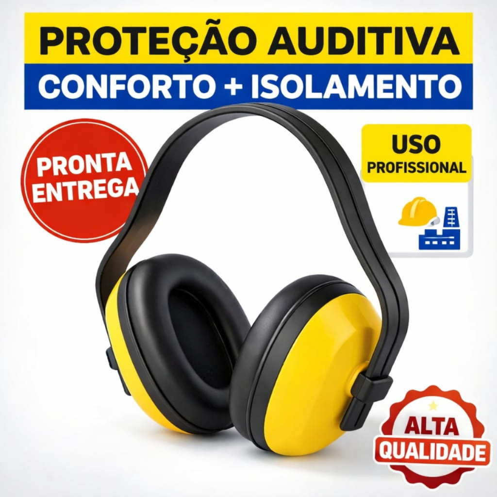 Abafador Ruídos Profissional Segurança Tipo Concha Proteção Auditiva Confortável Autismo TDAH Dormir em Oferta na Shopee