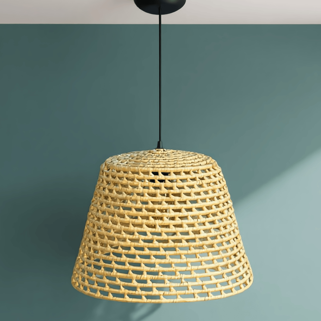 Pendente de Teto Lustre Rústico Luminária 35x25 com kit instalação