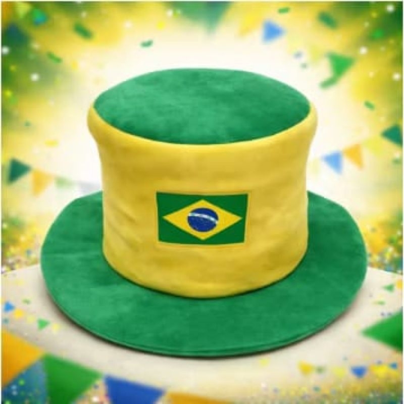 Bone e Chapeu para torcedor selecao Brasileira