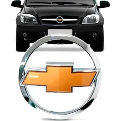 Emblema Chevrolet Celta Prisma 2007 a 2015 Gravata Dourada Grade Dianteira